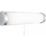 1 x Bathroom Lighting 2 Light Wall Light Polished Chrome - New Boxed Stock - CL364 - Ref: PAL Edin/1