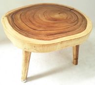 1 x Unique Reclaimed 3-Legged Solid Tree Trunk Table - Dimensions: W65 x D60 x 47cm