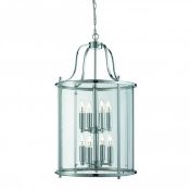 1 x New Victorian Lanterns 8 Light Ceiling Pendant Polished Chrome(RRP: £576.00) - Ref CQ321