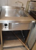 1 x Commercial Stainless Steel Bain Maire Unit - Dimensions: W65 x D75 x H90cm - CL367 - Ref CQ-FB24