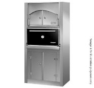 1 x JOSPER Floor Standing Commercial Charcoal Oven With Resting Oven - 1.8 Metres High