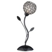 1 x Ex Display Bellis II 1 Light Table Lamp Polished Black Chrome Glass - CL364 - Ref: PAL Edin/3 14