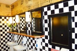 Approx 9 x Various Sized Bathroom Wall Mirrors With Black Frames - CL357 - Location: Bolton BL6