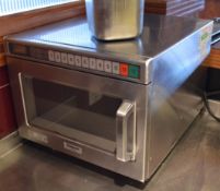 1 x Panasonic NE-1853 1800w Commercial Microwave With Stainless Steel Finish - RRP £650 - Ref