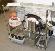 1 x Commercial Kitchen Wire Storage Rack - Three Tier - CL367 - Ref CQ-FB234 - Location: Manchester