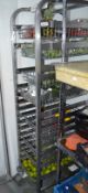 1 x Stainless Steel Basket Rack Suitable For Fruit or Vegetables - H160 x W35 x D60 cms - Ref