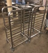 2 x Mobile Racking Trolleys On Castors - CL374 - NC264 - Location: Bolton BL1