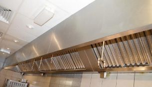 1 x 8.2 Metre Long Extraction Canopy Hood With Lights and Filters - Dimensions: W825 x D110 x H50cm