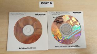 2 x Microsoft Office Discs - Ref CQ216