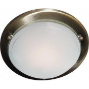 1 x Ex Display Jupiter 1 Light Flush Ceiling Light Antique Brass - CL364 - Ref: ERP1- 12626 - Locat