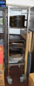1 x Stainless Steel Upright 8 Tier Tray Trolly - Suitable For Restaurants / Cafes etc - CL357 -