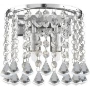 1 x Ex Display Hanna 2 Light Wall Light Polished Chrome - CL364 - Ref: PAL Edin/3 12521 - Location: