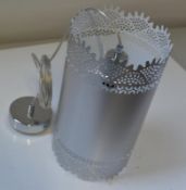 1 x CHELSOM Cylinder Shape Pendants In Sliver Finish - Dimensions: H32/L19cm - New/Unused boxed stoc