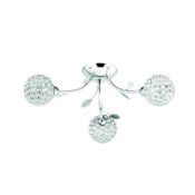 1 x Ex Display Bellis II 3 Light Semi Flush Ceiling Light Chrome - CL364 - Ref: PAL Edin/2 12609 - L