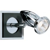1 x Ex Display Comet 1 Light Wall Spotlight Polished Chrome Black - CL364 - Ref: PAL Edin/2 12559 -