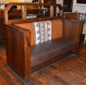 1 x Enclosed Seating Booth With Glazed Divider - Dimensions: W190 x D80 x H140cm - CL367 - Ref CQ-FB
