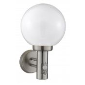 1 x Light Outdoor Wall Light Brushed Chrome IP44 - New Boxed Stock - CL364 - Ref: PAL Edin/1 085 - L