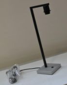 1 x CHELSOM Table Lamp With A Black Stem And Sliver Base - Dimensions: H55/L15CM - New/Unused boxed
