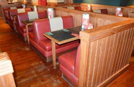 1 x Selection of Cosy Bespoke Seating Booths in a 1950's Retro American Diner Design With Dining Tab