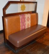1 x Seating Booth With Glazed Divider - Dimensions (approx): W163 x D80 x H150cm - CL367 - Ref CQ-FB