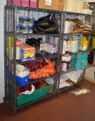 2 x Chrome Storage Shelves With Back and Side Panels - H160 x W85 x D40 cms - Ref FB192 - CL357 -