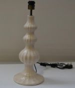 1 x CHELSOM Table lamp In A Cream Colour - Dimensions:H55/L22cm - New/Unused boxed stock - CL001 - R