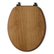 1 x Tavistock Millennium Wood Veneered Toilet Seat - Natural Oak - New & Boxed Stock