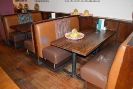 3 x Assorted Pieces Of Upholsted Restaurant Booth Seating - CL367 - Ref CQ-FB207 - Location: Manches
