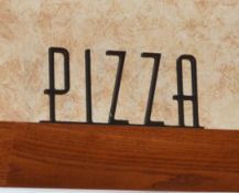 7 x Wooden Signs Suitable For Restaurants, Cafes, Bistros etc - Includes Calzone, Pizza,