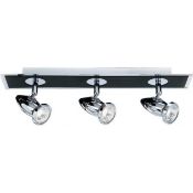 1 x Ex Display Comet 3 Light Ceiling Spotlight Polished Chrome Black - CL364 - Ref: ERP2 - 12678 - L