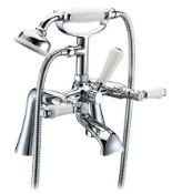 1 x Synergy Traditional Lever Bath Shower Mixer (Inc Kit) - New & Boxed Stock - Ref: SY-KB04-N
