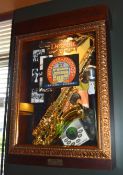 1 x Americana Wall Mounted Illuminated Display Case - DETROIT TAMLA MOTOWN MUSIC - Includes
