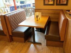 3 x Booth Seating Sections - Bespoke Made Pieces With Wooden Frames - Upholstered In A Faux Leather