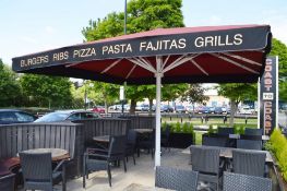 1 x Uhlmann Giant Outdoor Parasol Cantilever Umbrella H330 x W480 x D480 cms - CL390 - Location: