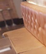 1 x Contemporary Seating Booth Section Upholstered In A Tan Coloured Leather