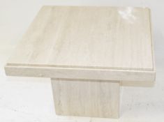 1 x STONE INTERNATIONAL Small Square Italian Marble Table - Used, In Good Overall Condition *NO VAT*