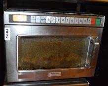 1 x Panasonic NE-1853 1800w Commercial Microwave With Stainless Steel Finish - RRP £650 - Ref