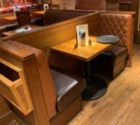4 x Sections Of Upholstered Single Seater Restaurant Booth Seating - CL339 - From a Popular Mexican