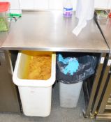 1 x Stainless Steel Preparation Bench - H85 x W70 x D71 cms - Ref NC373 - CL390 - Location: