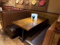 4 x Sections Of Upholstered Restaurant Booth Seating - Single And Double-Sided - CL339 - From a Popu
