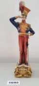 1 x Capodimonte Porcelain Bruno Merli Soldiers Figurines 1820 - Ref CQ393 E - Dimensions: Approx H31