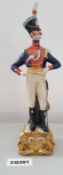 1 x Capodimonte Porcelain Bruno Merli Soldiers Figurines 1815 - Ref CQ391 E - Dimensions: Approx H31