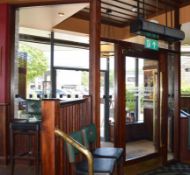 1 x Internal Vestibule Door Enterance With Mahogany Finish and Brass Accessories Including Door