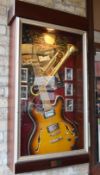 1 x Americana Wall Mounted Illuminated Display Case - CHICAGO BLUES MUSIC - Includes Various Images,