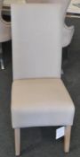 Set Of 6 Ivory Coloured Dining Chairs. Simple but stylish set of 6 dining chairs covered fabric and