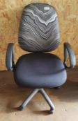 3 x Double Lever Office Chair With A Unique Reupholstered Back Rest - Ref BY263 - H105 / L & W 6