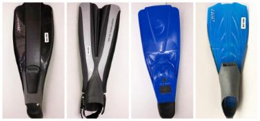 4 x Pairs Of New Scuba Diving Fins - Ref: NC168, NC169, NC170, NC171, NC175, NC180, NC181 - CL349 -