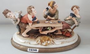 1 x VINTAGE ITALIAN CAPODIMONTE PORCELAIN GROUP 