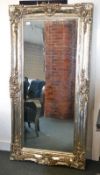 1 x Ornate Detailed Mirror In Anitque Sliver Finish. A magnificent vintage style design mirror with