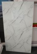 1 x White Marble Tempered Table Top. This item is straight out of the showroom and is in very good c